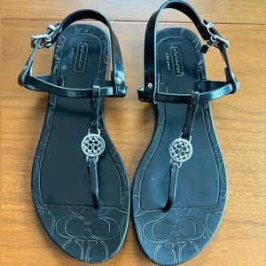 Coach Size 7 Black Sandals